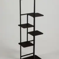 Подставка для цветов Greengo, 6 полок, 36&times;23&times;106 см, напольная, каркас металл, полки МДФ, чёрная