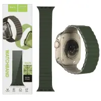 Ремешок для Apl watch 38/40/41mm WA29 magnetic silicone strap Emerald green/gray HOCO
