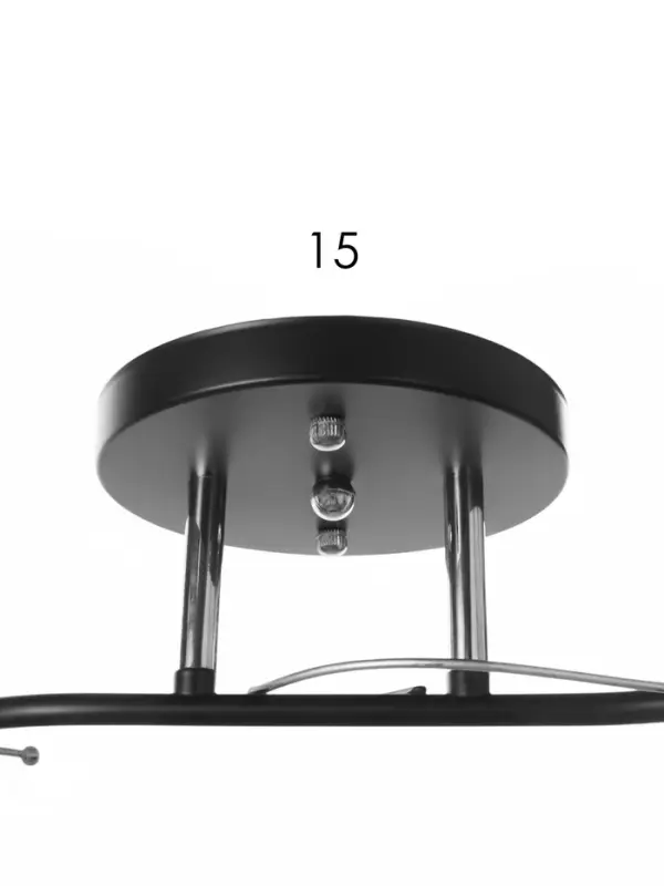 Люстра потолочная BayerLux &laquo;Лайма&raquo;, 2хЕ27, 40 Вт, черно-хромовый, 50&times;15&times;24 см