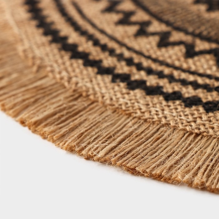 Салфетка сервировочная «Африка», d=35 см, цвет чёрный