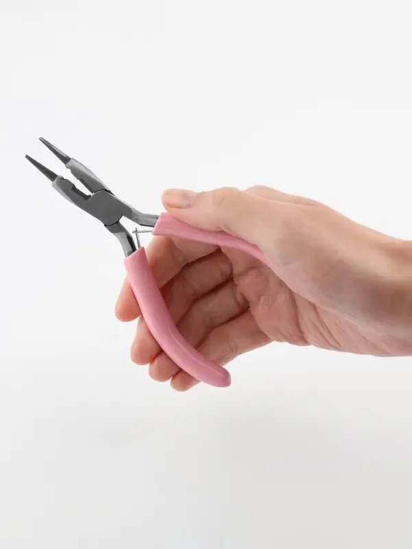 Круглогубцы с бокорезом, для рукоделия, 13&times;6.5 см, розовые
