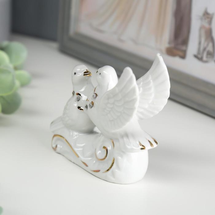 Сувенир Сувенир "2 голубя воркуют" со стразами 3,5х9,7х8,5 см