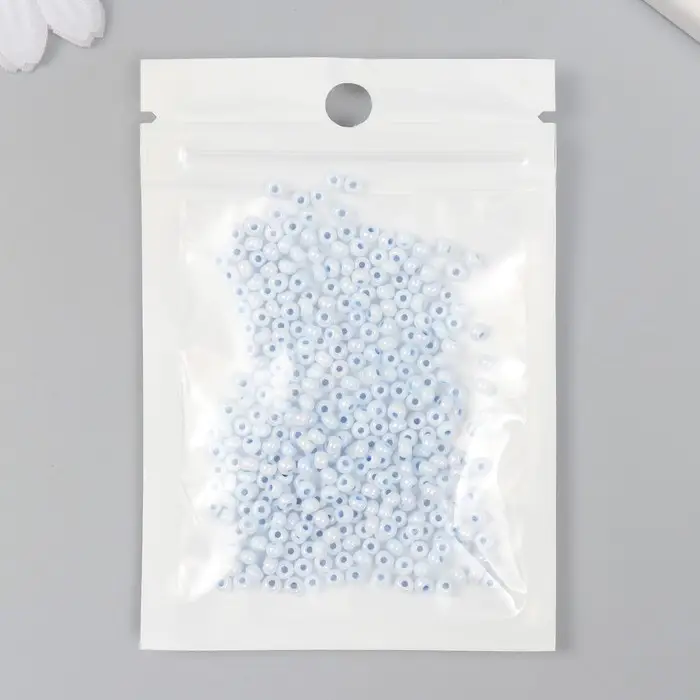 Бисер стекло 8/0  Бисер стекло 8/0 "Цветная серединка. Небесный" 10 гр