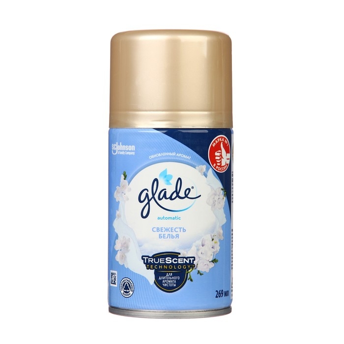 Освежитель воздуха Glade Automatik «Свежесть белья», запасной блок, 269 мл Освежитель воздуха Glade Automatik «Свежесть белья», запасной блок, 269 мл