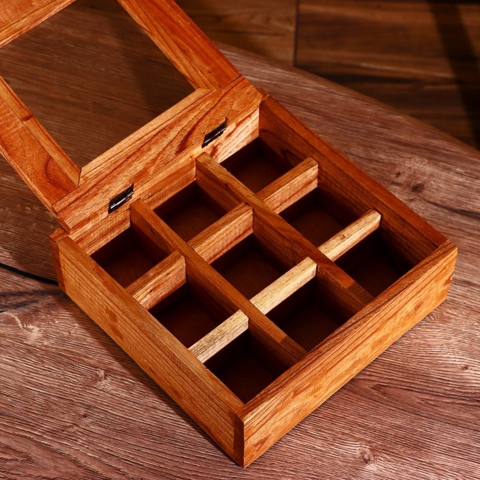 Коробка для чайных пакетиков 24х24х8 см, джампинис Коробка для чайных пакетиков 24х24х8 см, джампинис