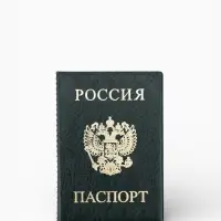 Обложка для паспорта, с гербом, зелёная