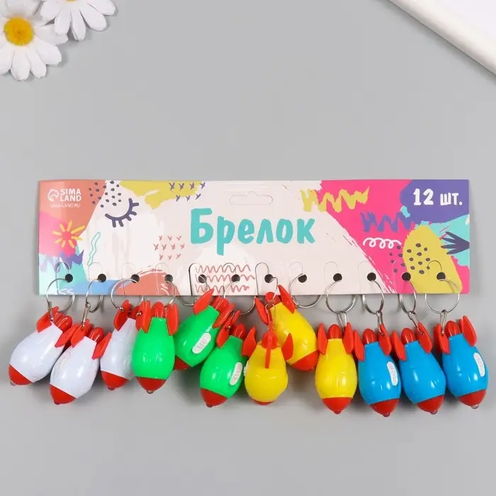 Фонарик свет на кольце Фонарик свет на кольце "Ракета" LR41x3 шт МИКС 2,7х2,7х5 см