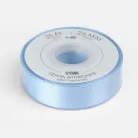 Лента атласная TEIRA, двухсторонняя, 25 мм, 25&plusmn;1 м, светло-голубая №332