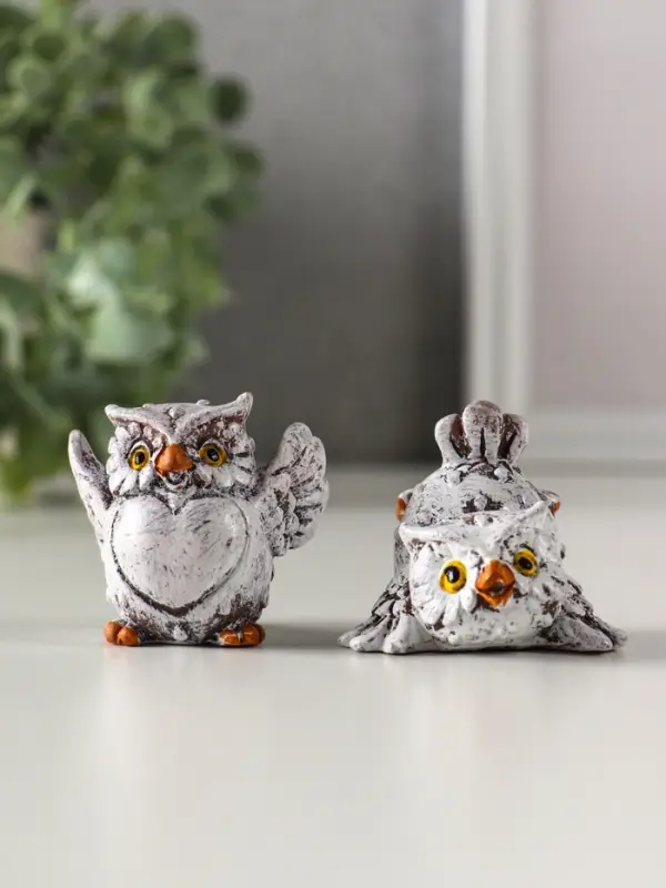 Фигурка полистоун &laquo;Филин с сердечком-пузиком&raquo;, 4&times;4.1&times;3 см, МИКС