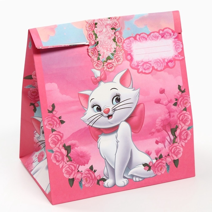 Набор крафтовых пакетов со стикерами, Коты Аристократы, 18х22х12 см Набор крафтовых пакетов со стикерами, Коты Аристократы, 18х22х12 см