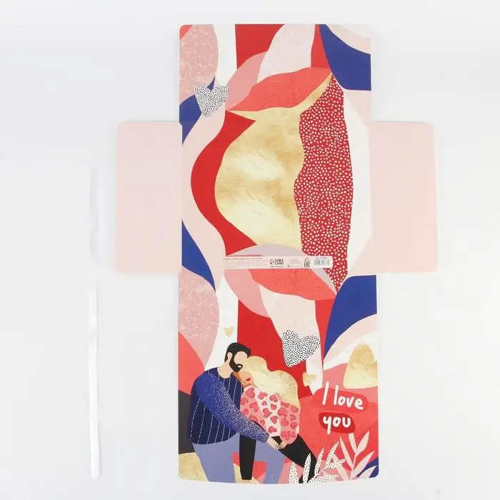 Коробка подарочная складная, упаковка, &laquo;I love you&raquo;, 31 х 24.5 х 8 см