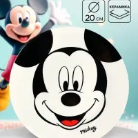 Тарелка плоская детская &laquo;Mickey&raquo;, 20 см, керамика, Микки Маус
