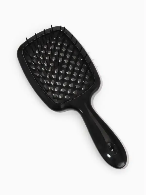 Расчёска массажная, широкая, продуваемая, 8.5&times;20.5(&plusmn;1) см, чёрная