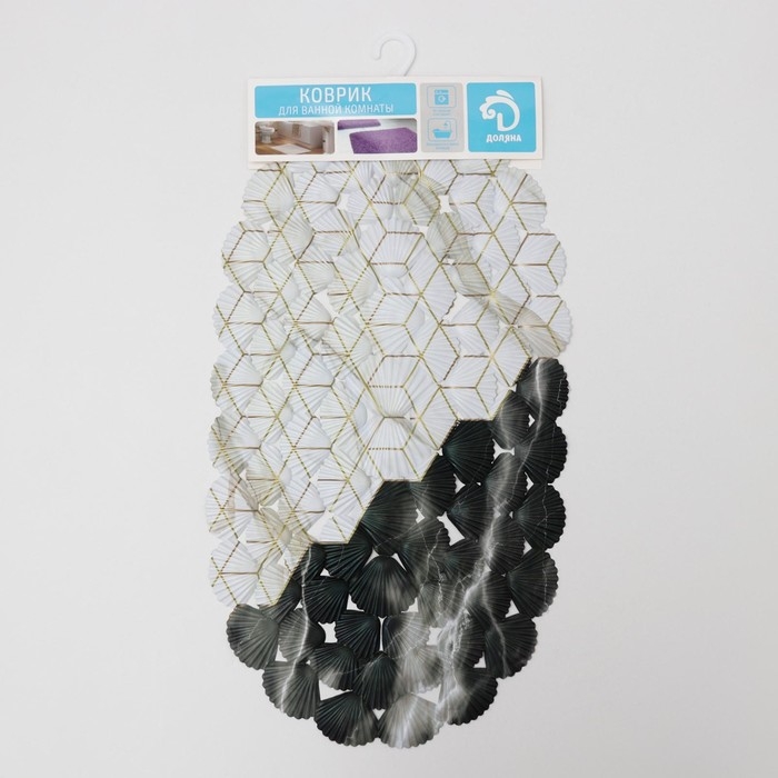Коврик противоскользящий в ванну на присосках Доляна «Бурлеск», 35×65 см Коврик противоскользящий в ванну на присосках Доляна «Бурлеск», 35×65 см