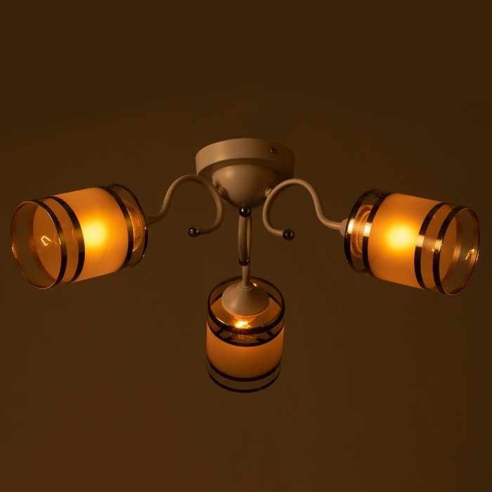 Люстра Люстра " Эмма" 3хЕ27 40Вт белый 51х51х25см BayerLux