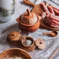 Горшочек для запекания Кунгурская керамика &laquo;Луговой&raquo;, 600 мл, с ручками, керамика, оранжевый