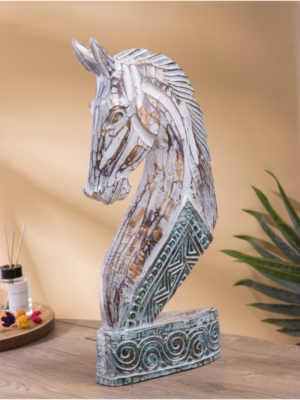 Сувенир резной дерево Сувенир резной дерево "Голова коня", 22х7х50 см