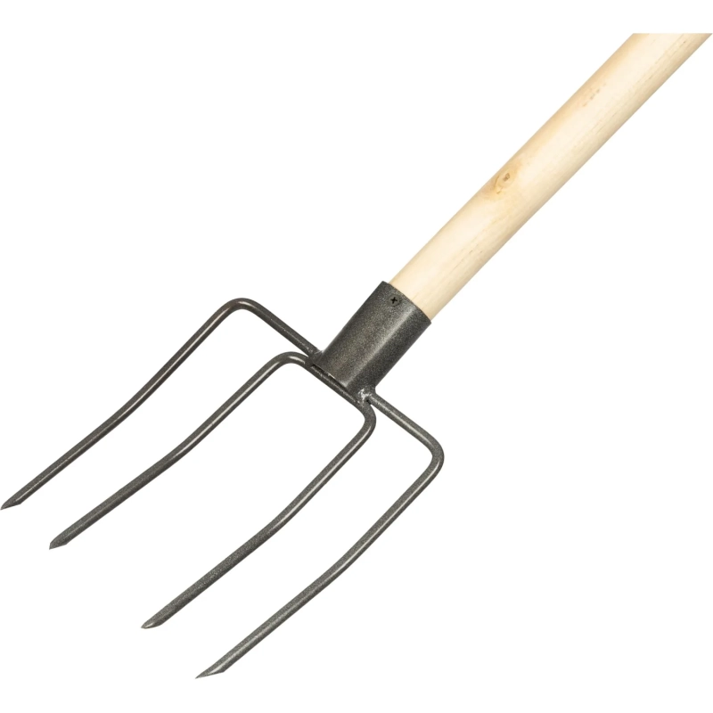 Вилы 4-х рогие навозные сварные с черенком 1 сорт_СИ-01836