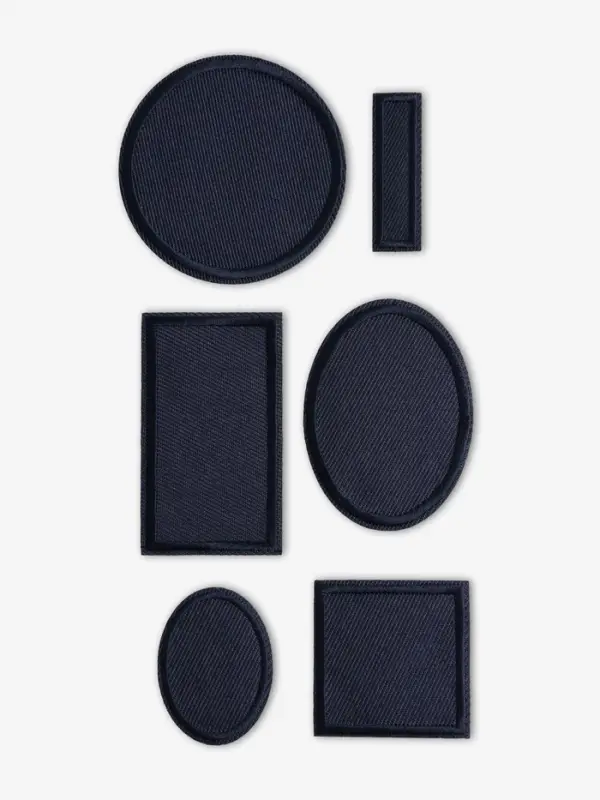 Набор заплаток для одежды, термоклеевые, 6 шт., синий