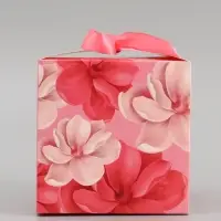 Коробка подарочная складная, упаковка, &laquo;8 марта&raquo;, 12&times;12&times;12 см