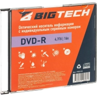 Носители информации Bigtech YDVDRB006 DVD-R 4,7 Гб/16x/1шт (бокс)
