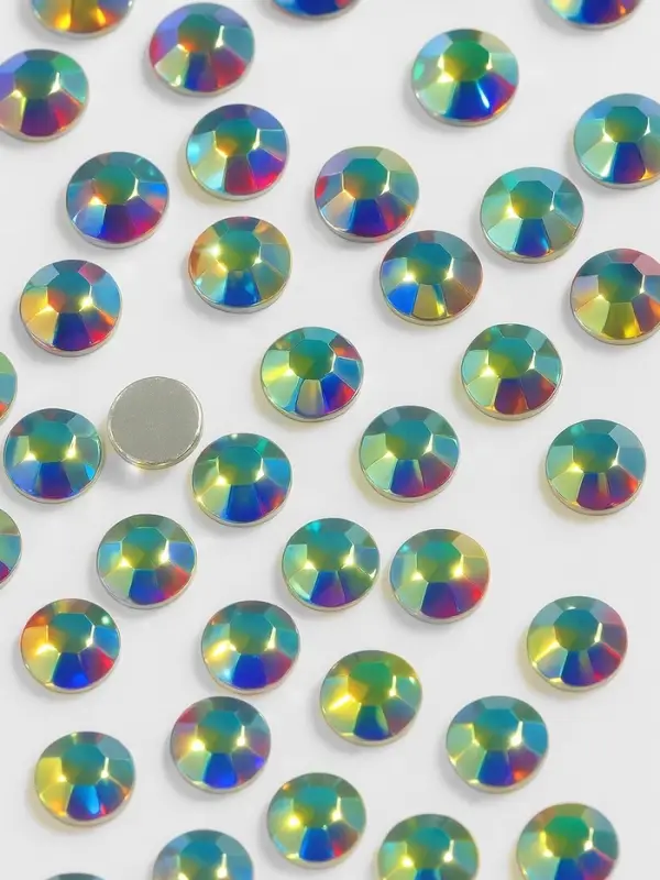 Стразы «Усечённый конус», с голографией, стеклянные, d=1.4 мм, 100 шт., цвет серебряный Стразы «Усечённый конус», с голографией, стеклянные, d=1.4 мм, 100 шт., цвет серебряный