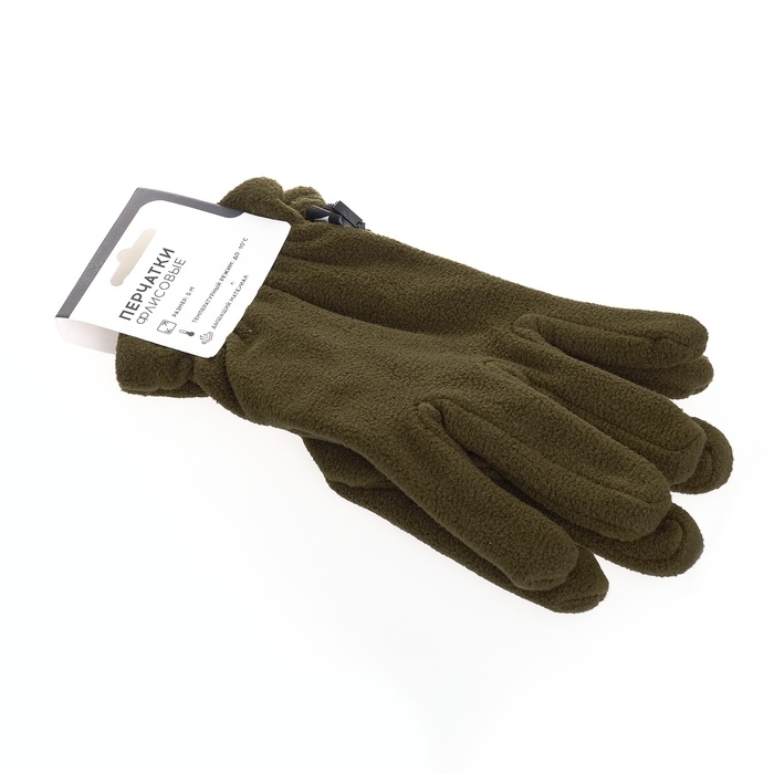 Перчатки флисовые, цвет хаки, размер L-XL Перчатки флисовые, цвет хаки, размер L-XL