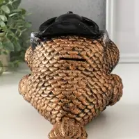 Копилка "Сова в треуголке" 18х17 см, бронза с серебром Копилка "Сова в треуголке" 18х17 см, бронза с серебром