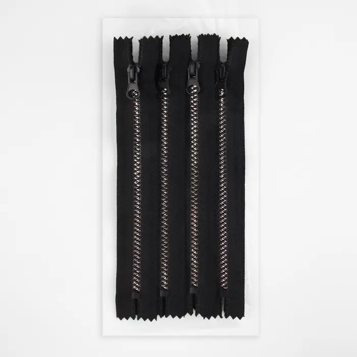 Молния «Трактор», №5, неразъёмная, замок автомат, 18 см, чёрная