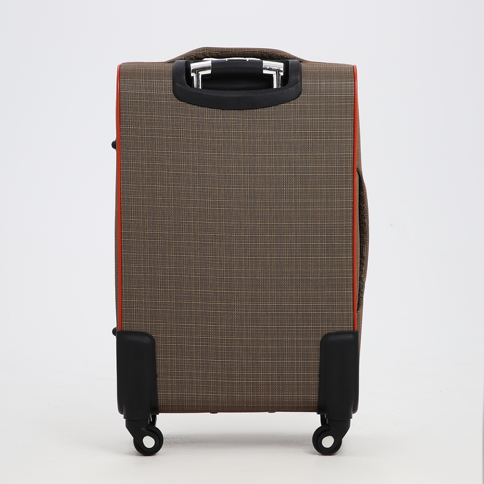 Чемодан средний 52 л (M), отдел на молнии, с расширением, кодовый замок, с расширением, цвет коричневый Чемодан средний 52 л (M), отдел на молнии, с расширением, кодовый замок, с расширением, цвет коричневый