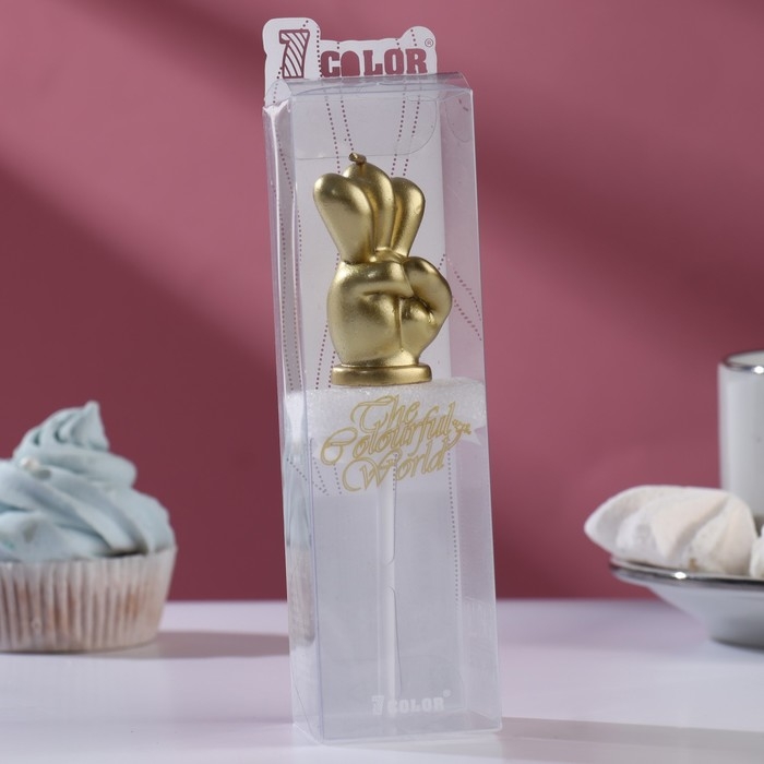 Свеча в торт Свеча в торт "Мне три", золотая, 5 см