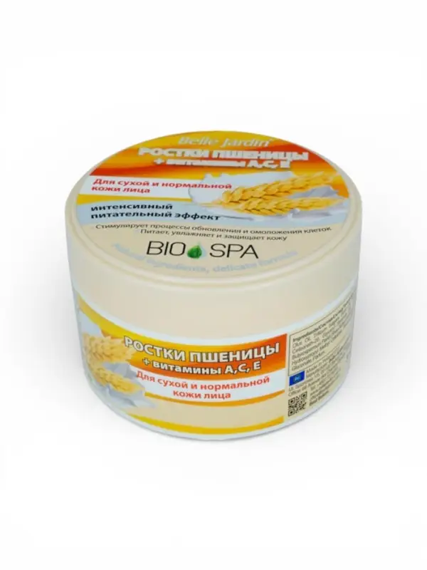 Крем для лица B.J.Bio Spa с ростками пшеницы + витамины А,С, Е, 200 мл