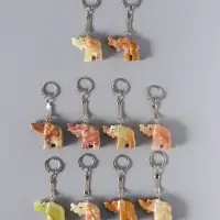 Брелок "Слон",набор 10 шт, оникс