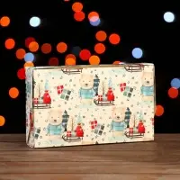 Коробка подарочная новогодняя, складная 20&times;12&times;4 см &laquo;Мишки&raquo;