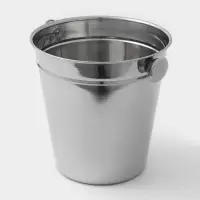 Ведро для льда Доляна, 4.5 л, 20.5&times;20.5 см, нержавеющая сталь, хромированное