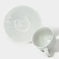 Чайная пара Magistro Willow, 2 предмета: блюдце 15.5&times;2.1 см, чашка 220 мл, фарфор, голубая