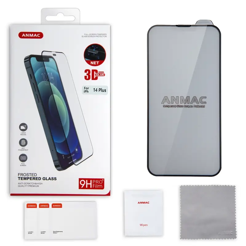 Защитное стекло iPh 14 Plus (6.7) ANMAC 3D матовый с сеточкой Арт.1137422 Защитное стекло iPh 14 Plus (6.7) ANMAC 3D матовый с сеточкой Арт.1137422