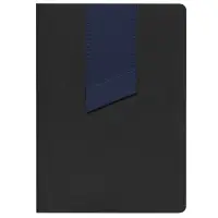 Ежедневник Bookmark, недатированный, черный с синим