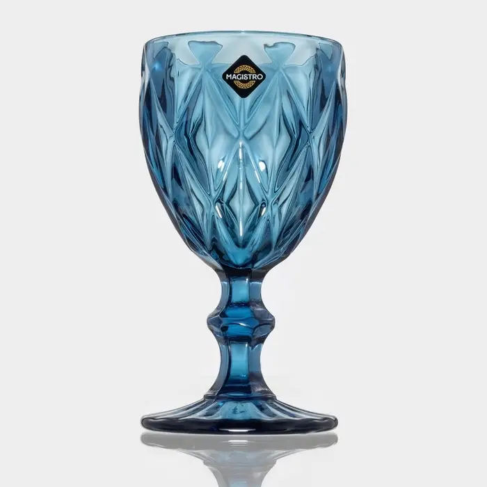 Бокал для вина Magistro &laquo;Круиз&raquo;, 250 мл, 8&times;15.3 см, стекло, синий