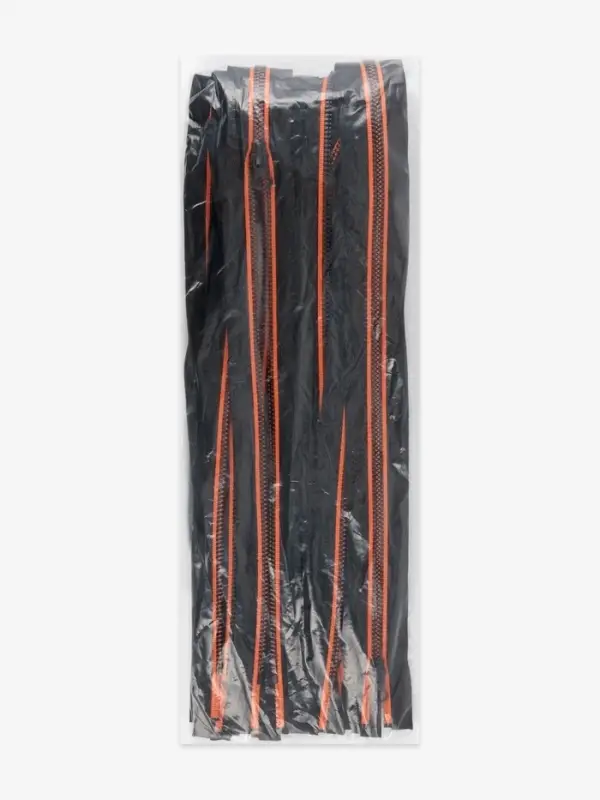 Молния &laquo;Трактор&raquo;, №5, разъёмная, замок автомат, 60 см, чёрная, оранжевая