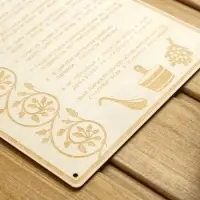 Табличка для бани и сауны &laquo;10 банных заповедей&raquo;, 24&times;18.5 см, дерево