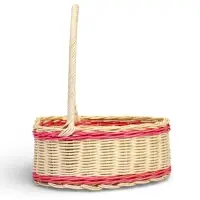 Корзина плетёная для хранения &laquo;Сердце&raquo;, лоза, с ручкой, кукуруза, набор 3 шт.