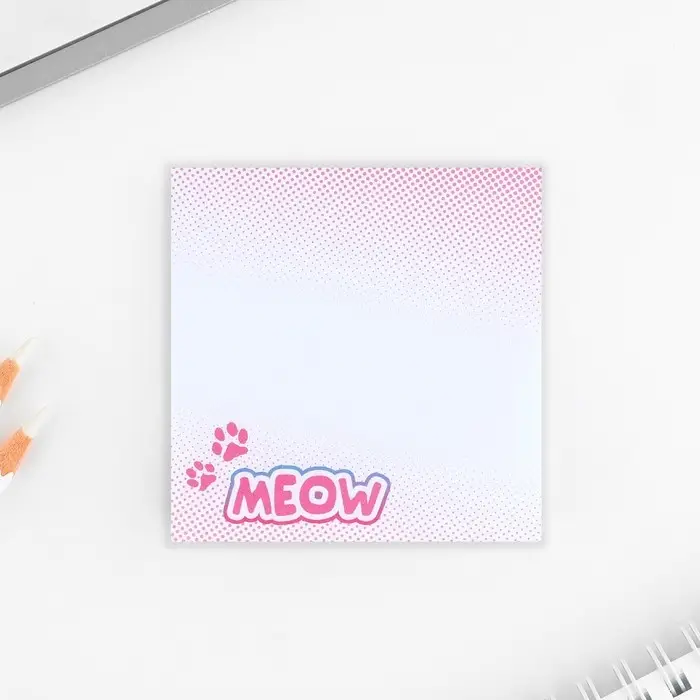 Блок для записей с отрывными листами, 50 л. 7,5 х 7,5 см &laquo;Аниме. Девочка кошка&raquo;