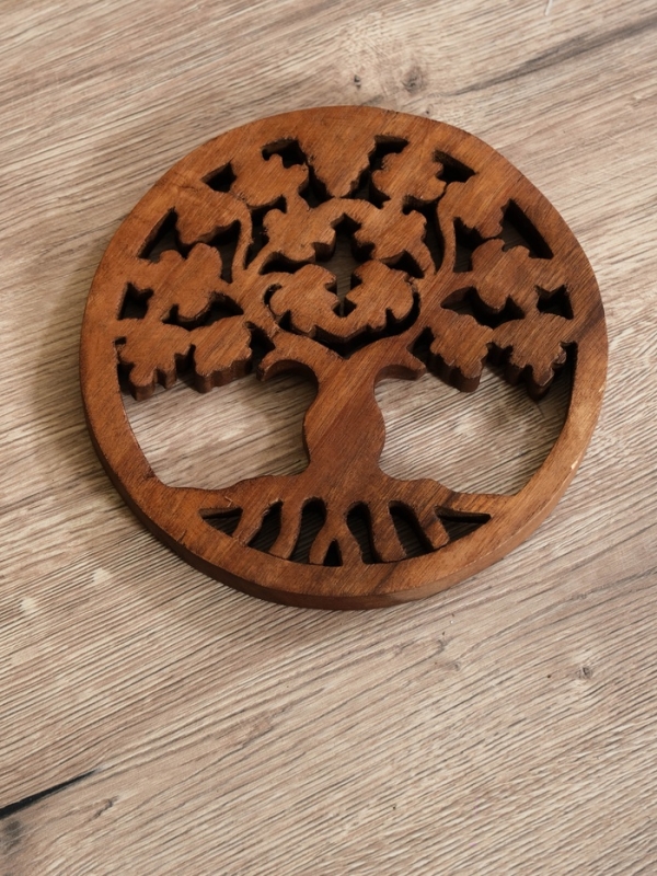 Панно "Древо жизни" дерево суар, 20х20х2 см