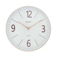 Часы настенные ENERGY ЕС-158, интерьерные, d-29.3 см, кварцевые, белые с золотым Часы настенные ENERGY ЕС-158, интерьерные, d-29.3 см, кварцевые, белые с золотым