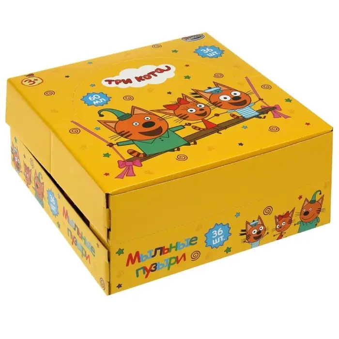 Мыльные пузыри Три Кота 60мл ИГРАЕМ ВМЕСТЕ 01073-60ЭД