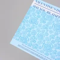 Пленка флористическая для цветов, &laquo;Цветы&raquo;, голубая, 57&times;57 см