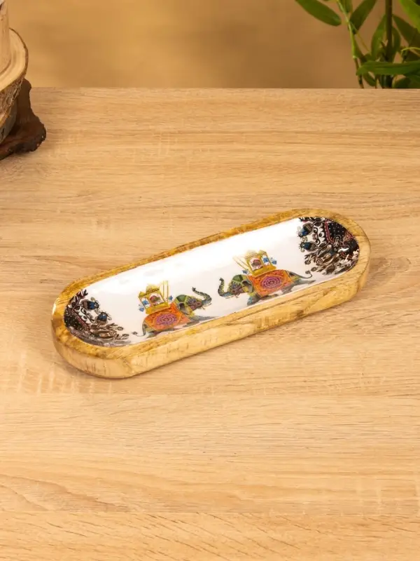 Подставка под благовония  Подставка под благовония "Слоны" 28х10х3 см, манговое дерево