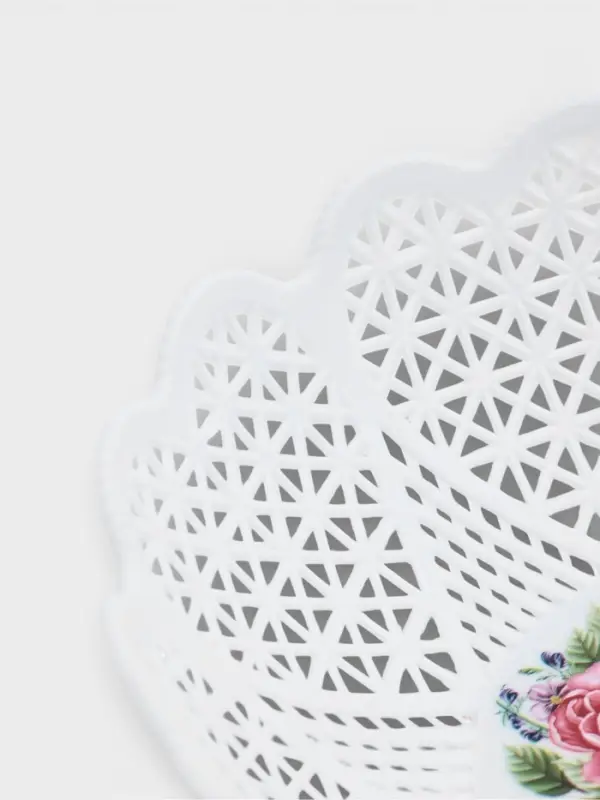 Ваза для хлеба и фруктов &laquo;Кубань. Сердце&raquo;, 18&times;4.5 см, белый, рисунок МИКС