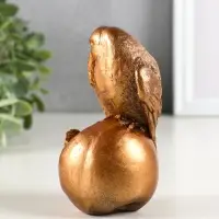 Фигурка гипс &laquo;Птица на яблоке&raquo;, 13 см, под бронзу